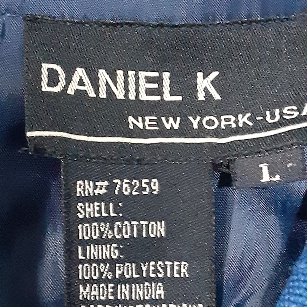 VINTAGE Daniel K 100% cotton embroidered Jacket size L - Picture 11 of 12